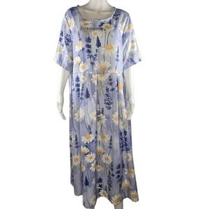 Dmoyala Purple Floral Boho Maxi Dress‎